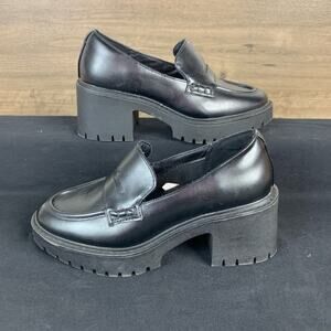 Universal Thread Women's Maisy Loafer Mule Heels Platform - Black Size 6